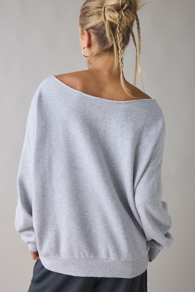 UO NYC Stempel Schulterfrei Sweatshirt #2