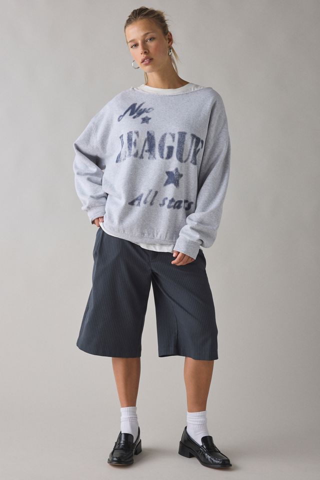 UO NYC Stempel Schulterfrei Sweatshirt #3