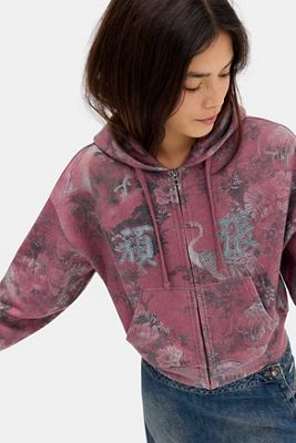 Kimchi Blue Good Luck Asiatic Zip-Through Hoodie