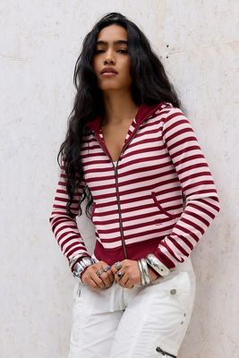 Felpa con Cappuccio a Righe Iris BDG