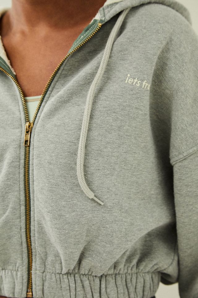 iets frans... Cropped Zip-Through Hoodie #3