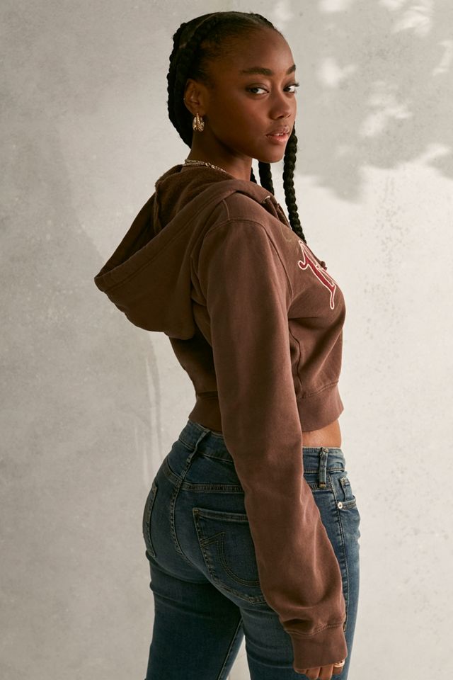 Urban outfitters crop online hoodie