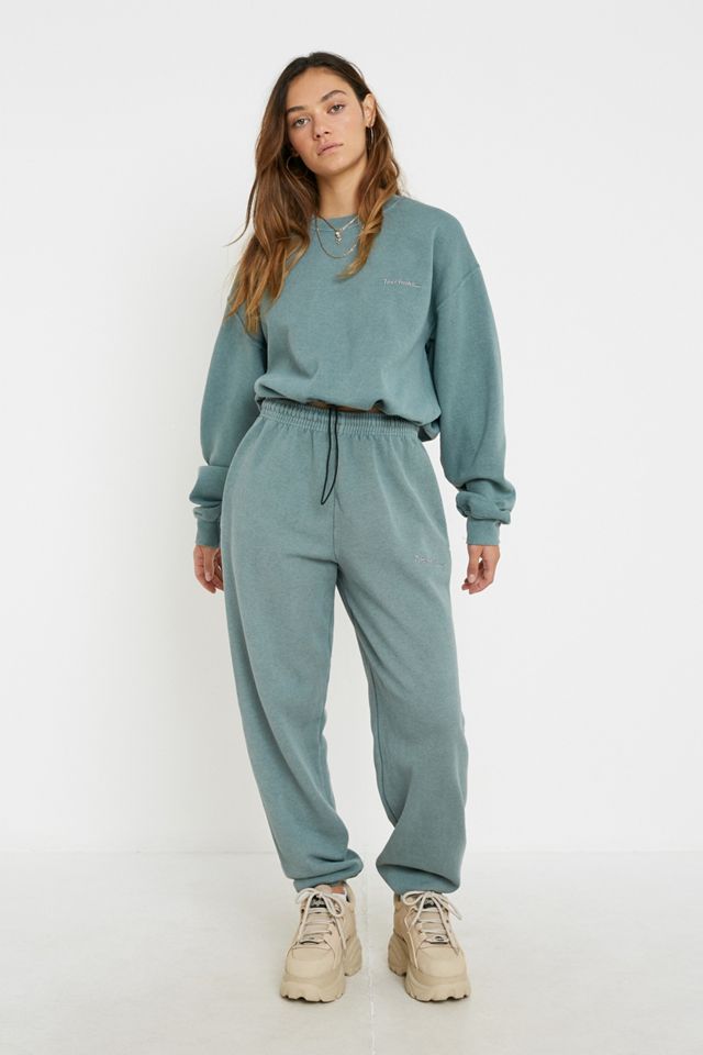 iets frans... Teal Bubble Hem Crew Neck Sweatshirt  #1