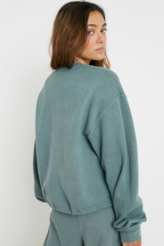 iets frans... Teal Bubble Hem Crew Neck Sweatshirt  #3