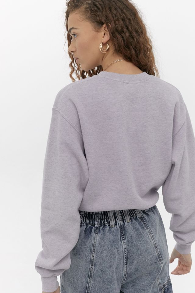 iets frans... Bubble Hem Crew Neck Light Purple Sweatshirt #3