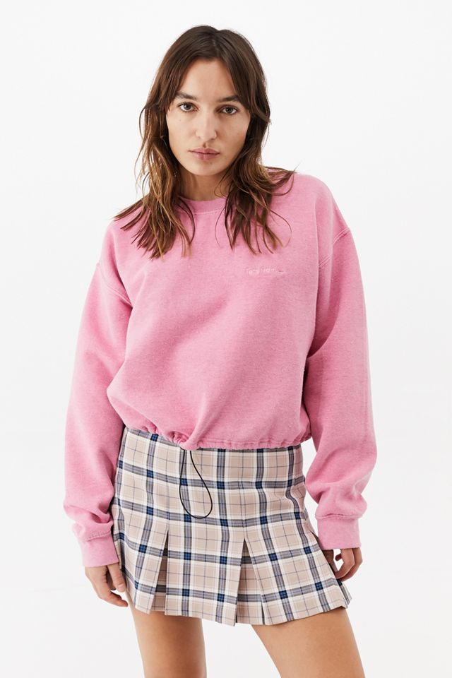 iets frans... Bubble Hem Crew Neck Candy Pink  Sweatshirt #1