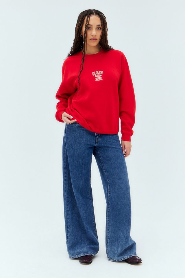 UO Red Colorado Spring Crew Neck Sweatshirt #1