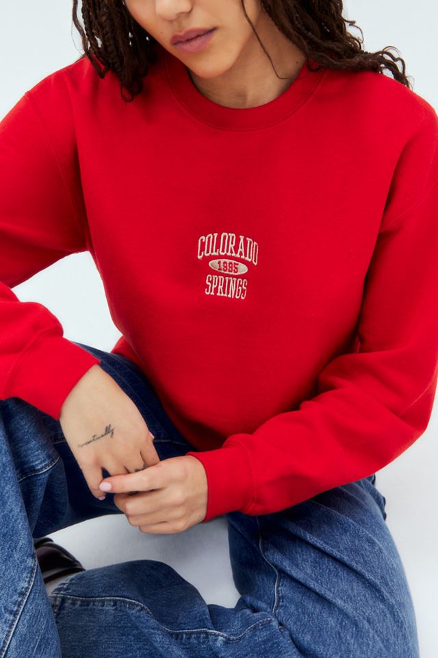 UO Red Colorado Spring Crew Neck Sweatshirt #2