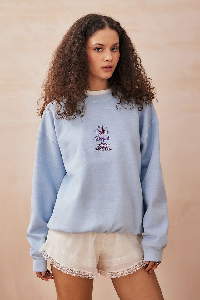 UO Mushroom Embroidered Sweatshirt