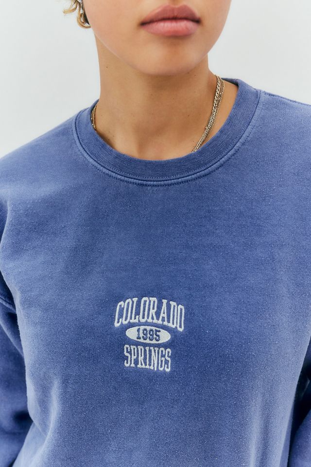 UO Navy Colorado Spring Crew Neck Sweatshirt #1