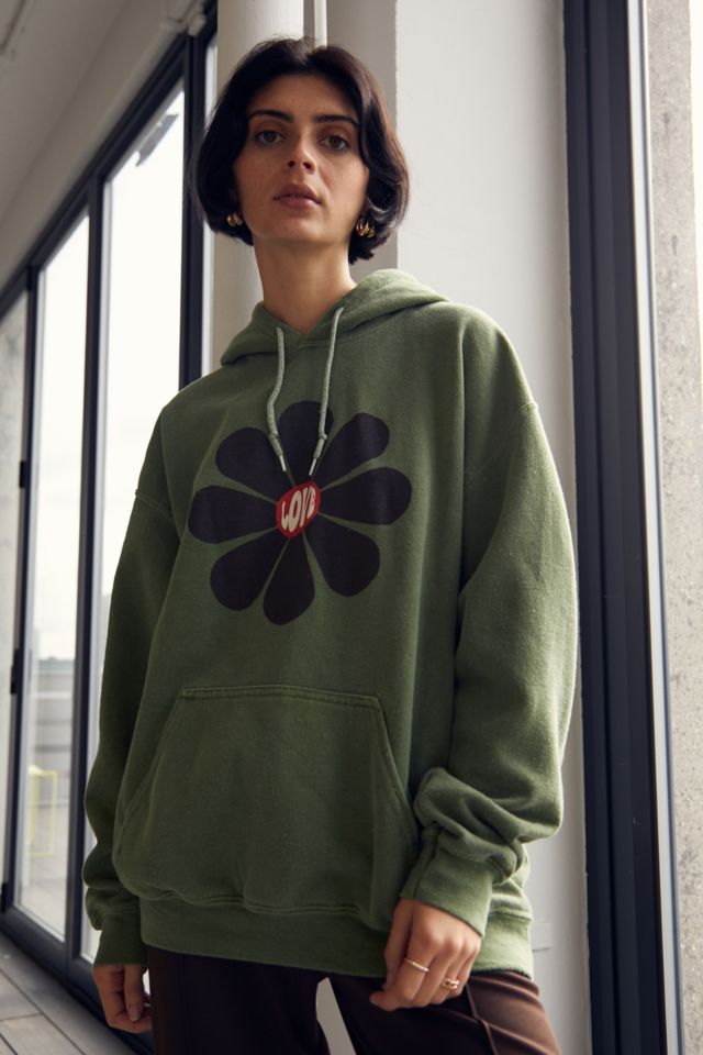 UO Peace & Love Flower Hoodie