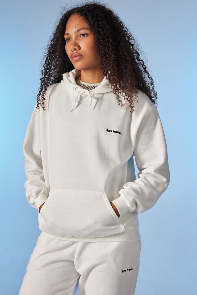 White hoodie and on sale sweatpants