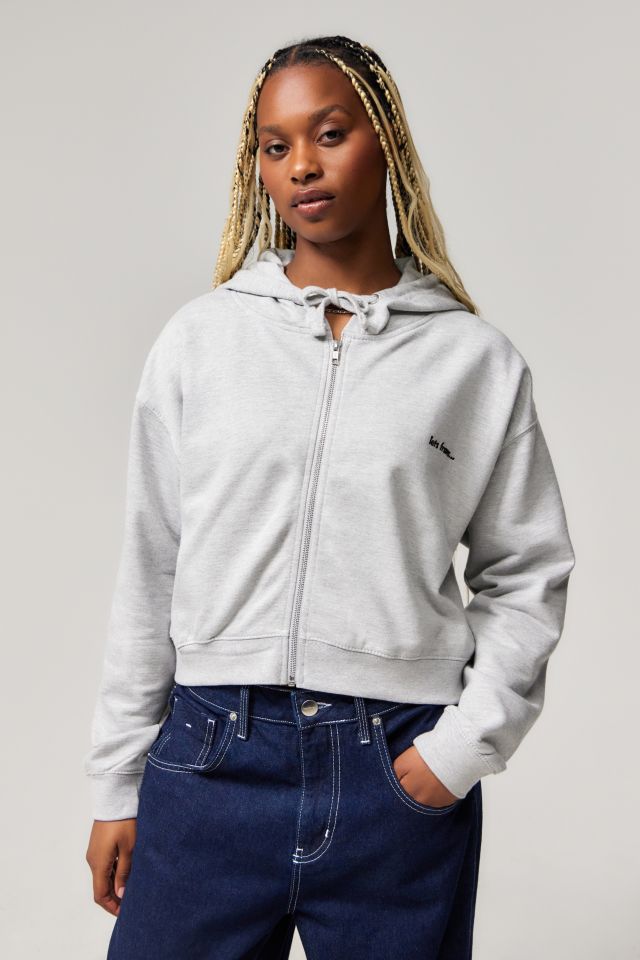 Iets Frans Shrunken Zip Through Hoodie Urban Outfitters Uk 5857