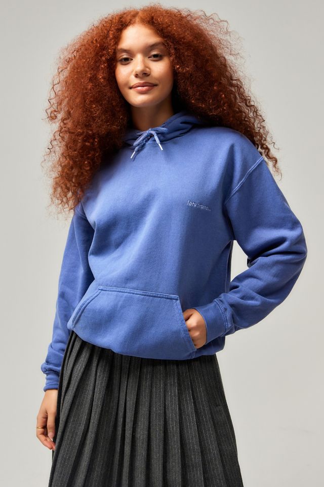 iets frans... Sweat à capuche bleu denim