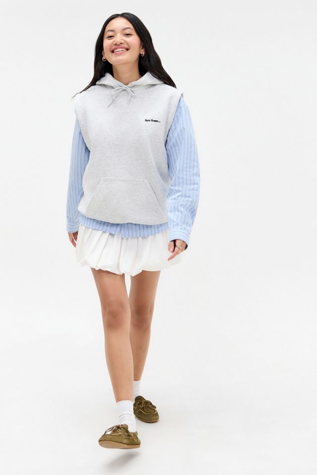 iets frans... Grey Cutoff Hoodie #1
