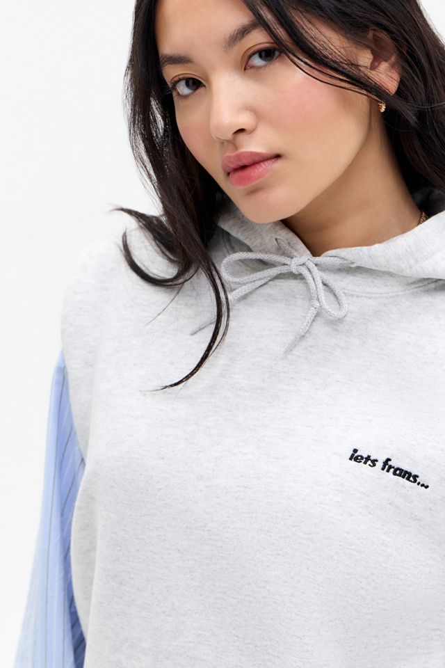 iets frans... Grey Cutoff Hoodie #2