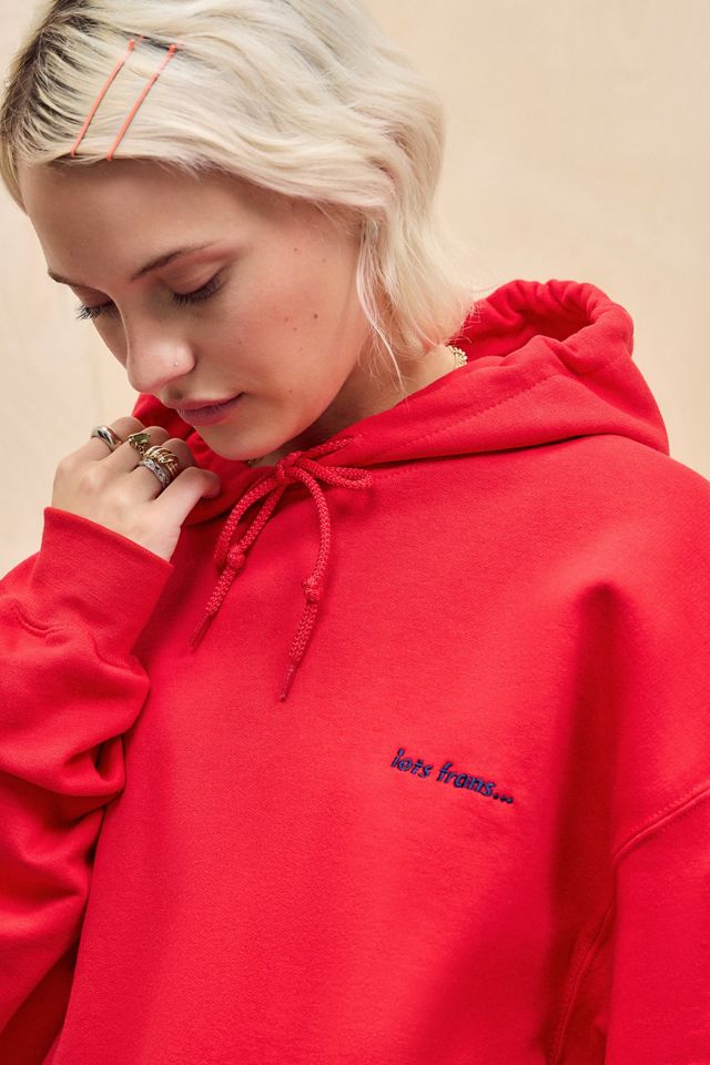iets frans... Red Unwashed Hoodie #2