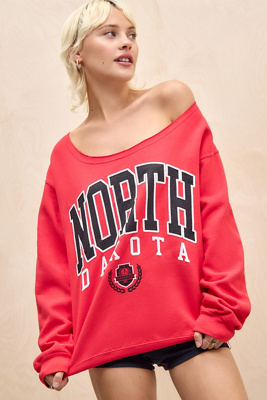 UO North Dakota Slash Neck Sweatshirt Product Page