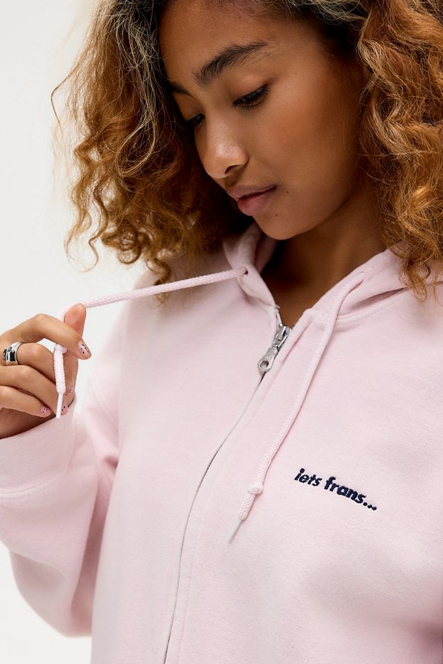 iets frans... Felpa con zip Rosa Sussurro #2
