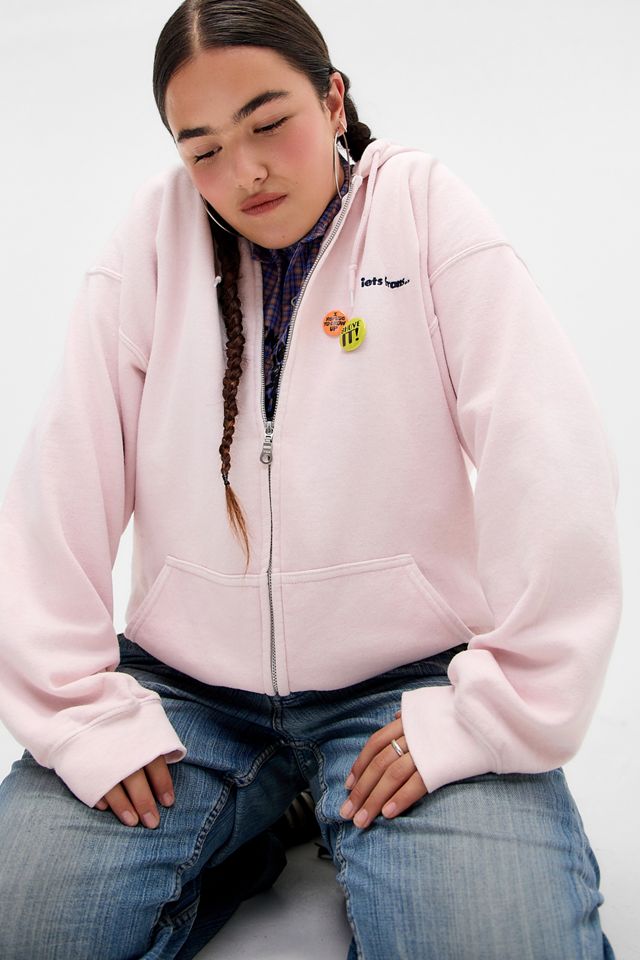iets frans... Felpa con zip Rosa Sussurro #4