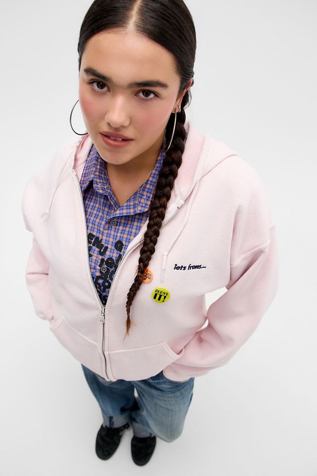 iets frans... Felpa con zip Rosa Sussurro #5