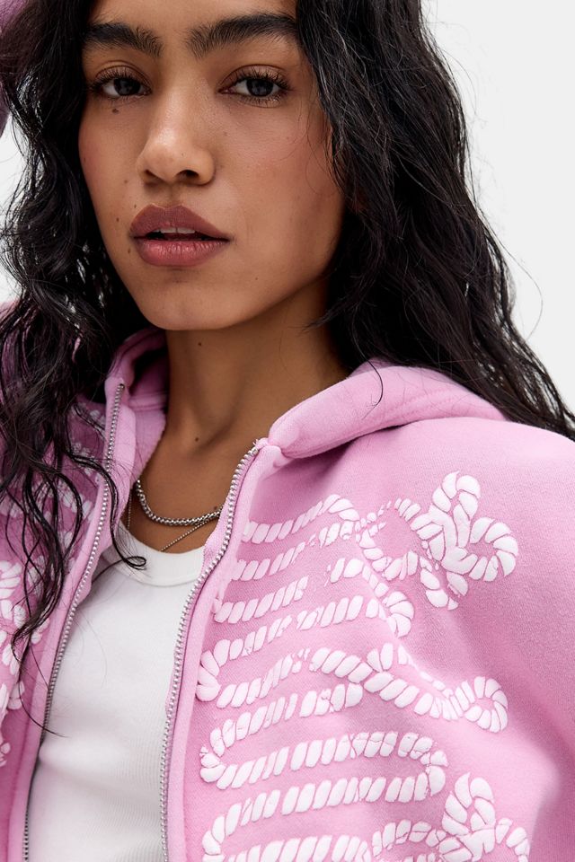 UO Frogging Zip-Through Hoodie #1