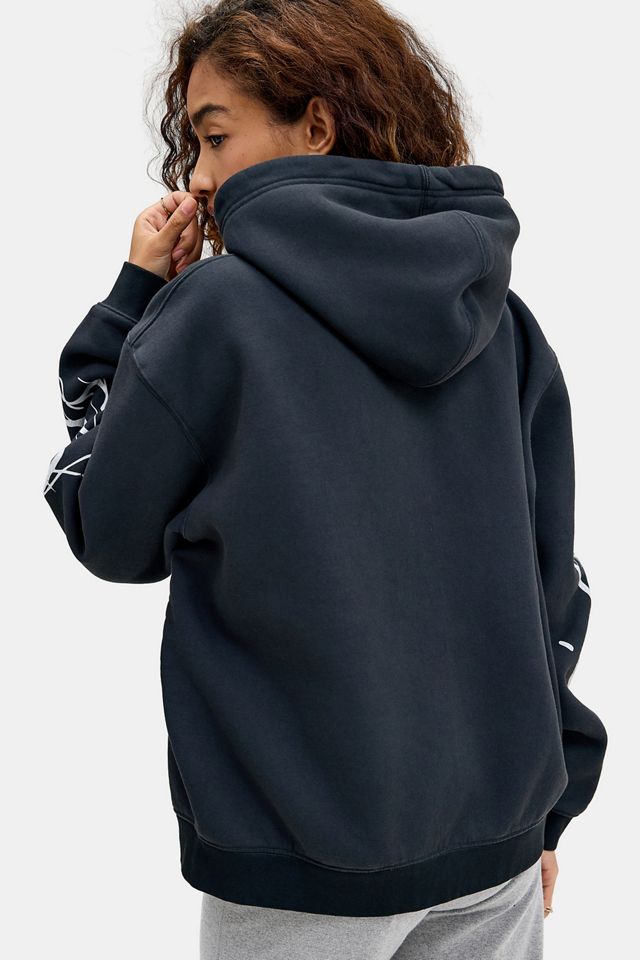 iets frans... Kursives Logo Zip-Through Kapuzenpullover #3