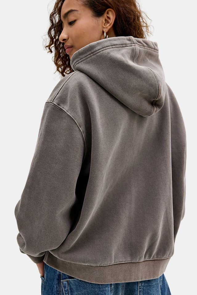 iets frans... Kursiver Zip-Durchgehender Kapuzenpullover #3