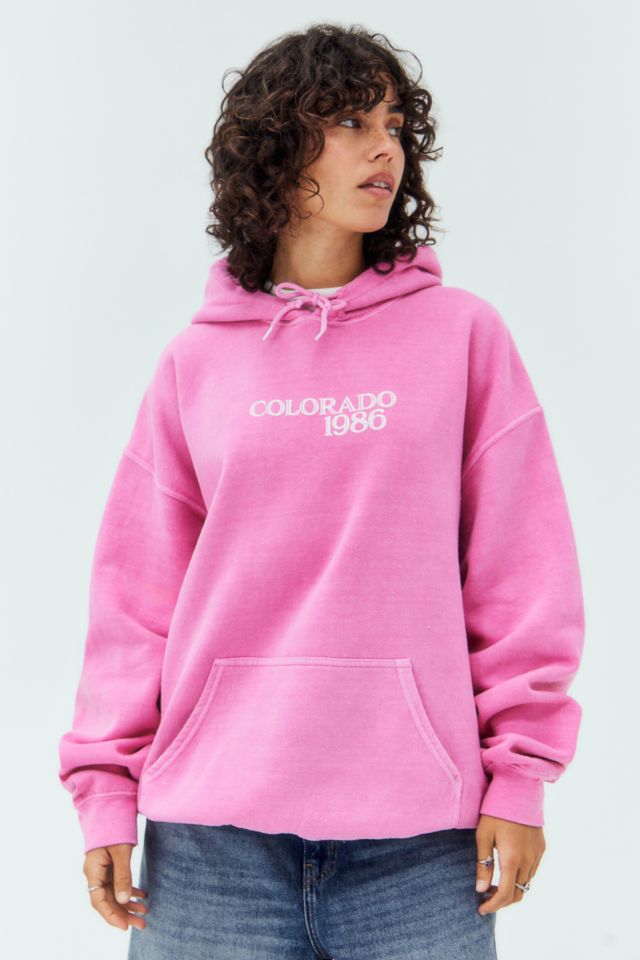 Pink hoodie urban outfitters best sale