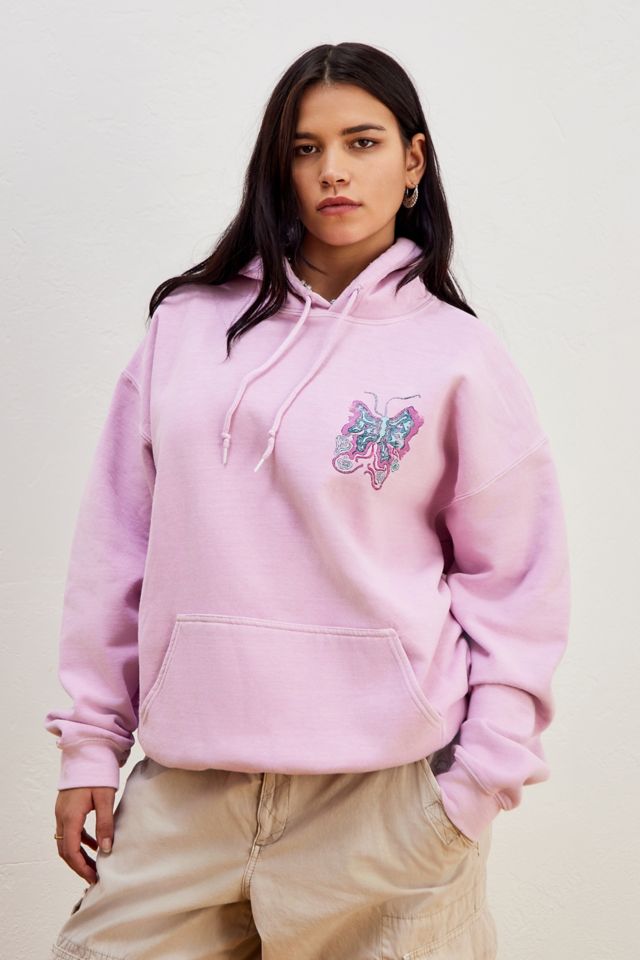 Urban outfitters pink hoodie sale