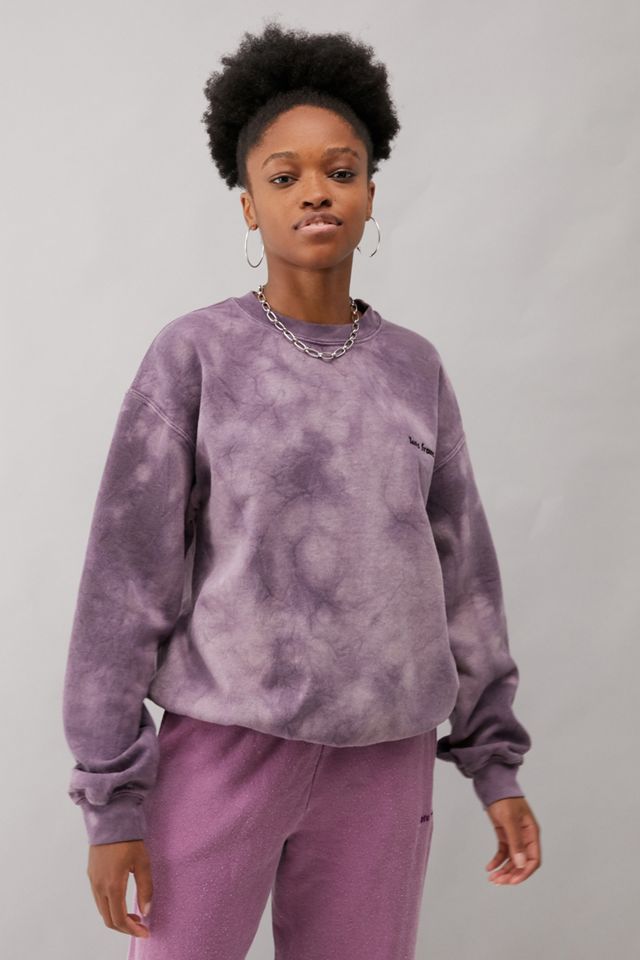 iets frans... Dusk Purple Tie-Dye Crew Neck Sweatshirt #1