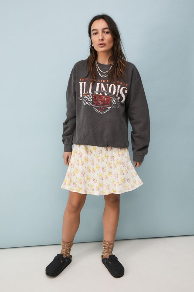 UO Grey Illinois Diamante Sweatshirt #2