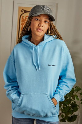 blue hoodie