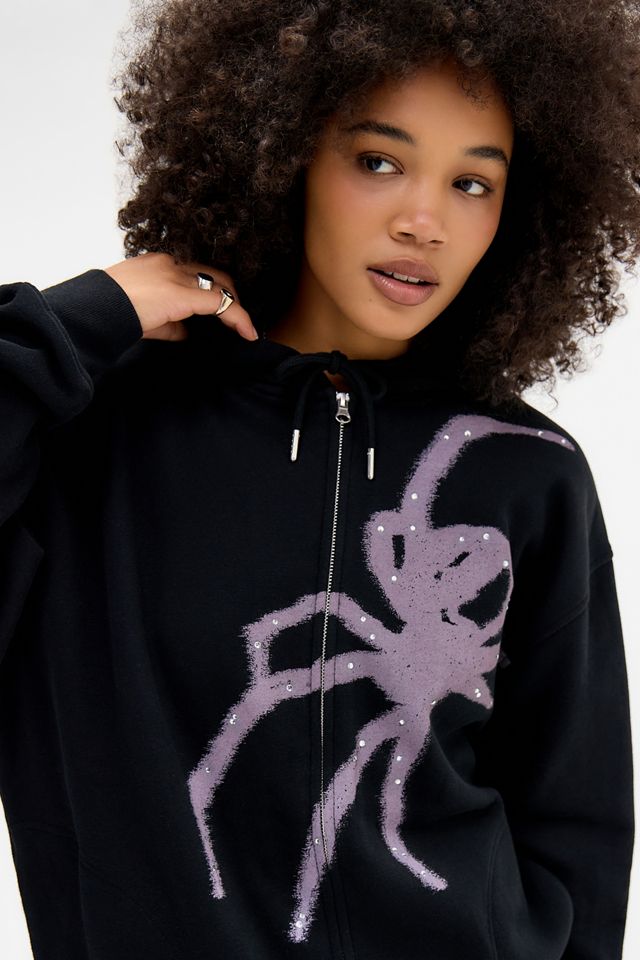 UO Dusty Zip-Through Spider Hoodie #2