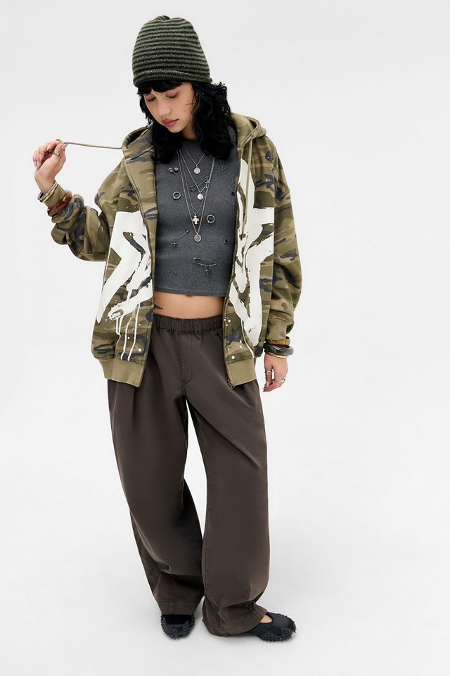 UO Star Camo Zip-Through Hoodie #1