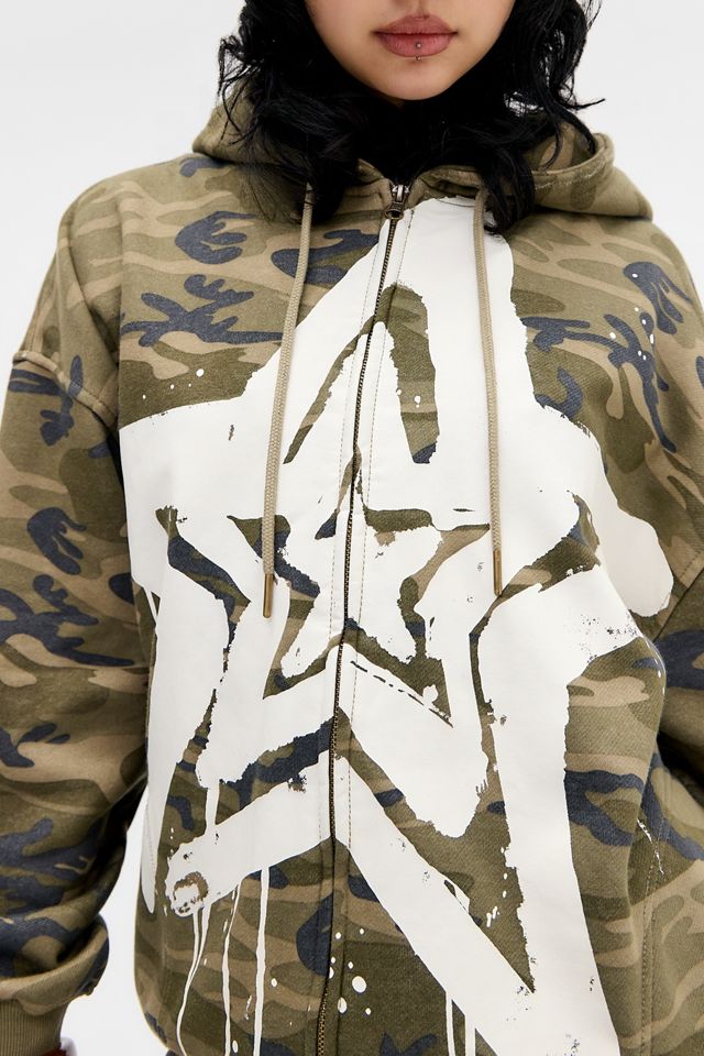 UO Star Camo Zip-Through Hoodie #2