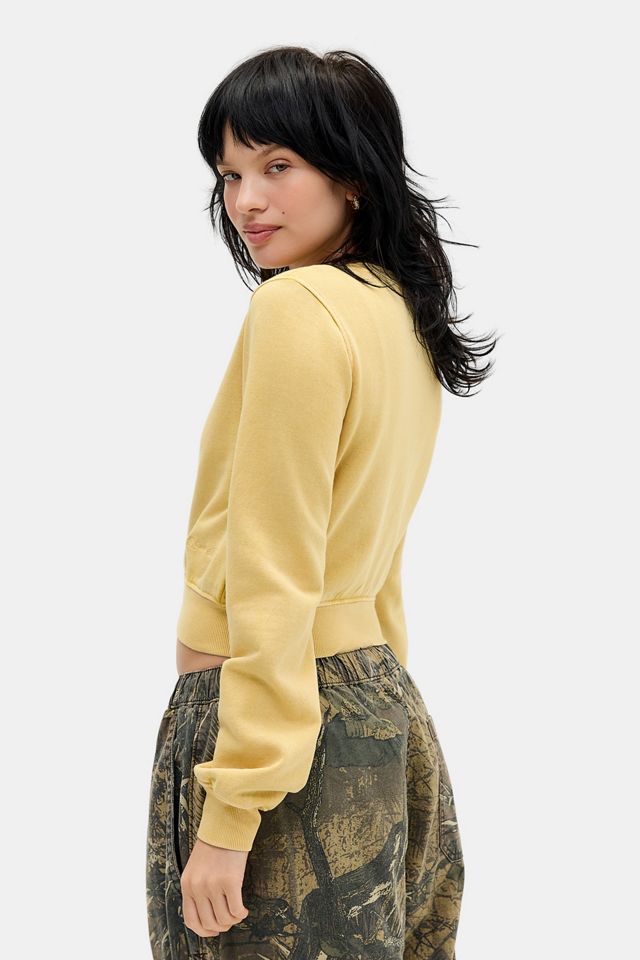 Cardigan court en jersey jaune Kimchi Blue #3