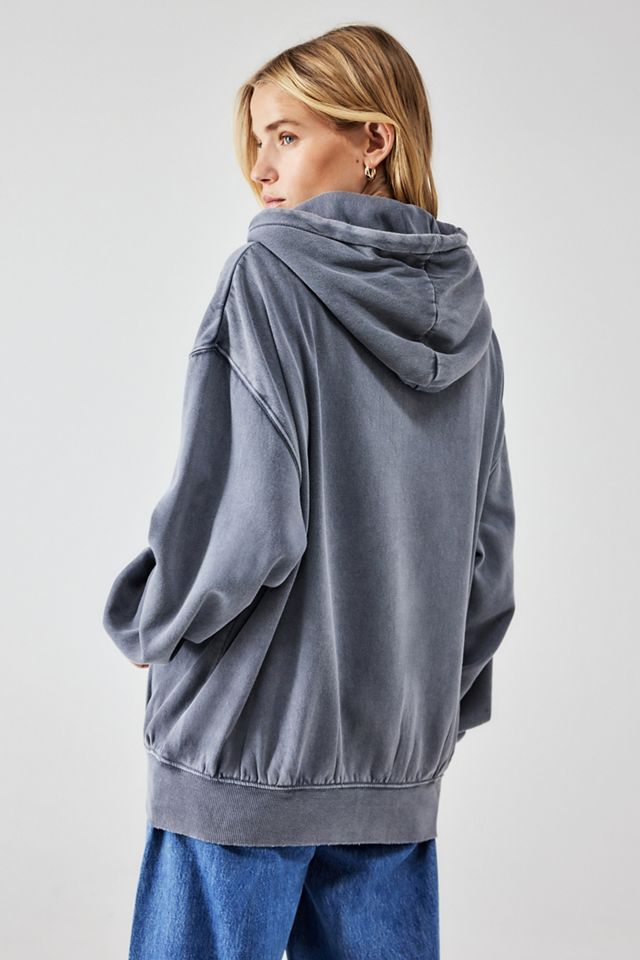 Sweat à capuche noir délavé étoilé UO #3