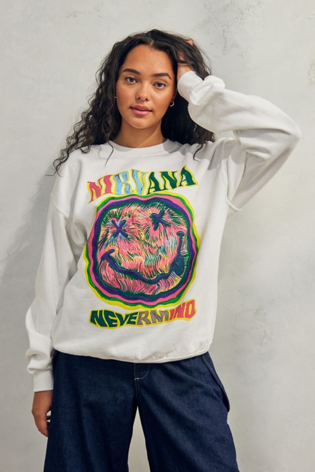 UO White Nirvana Nevermind Sweatshirt