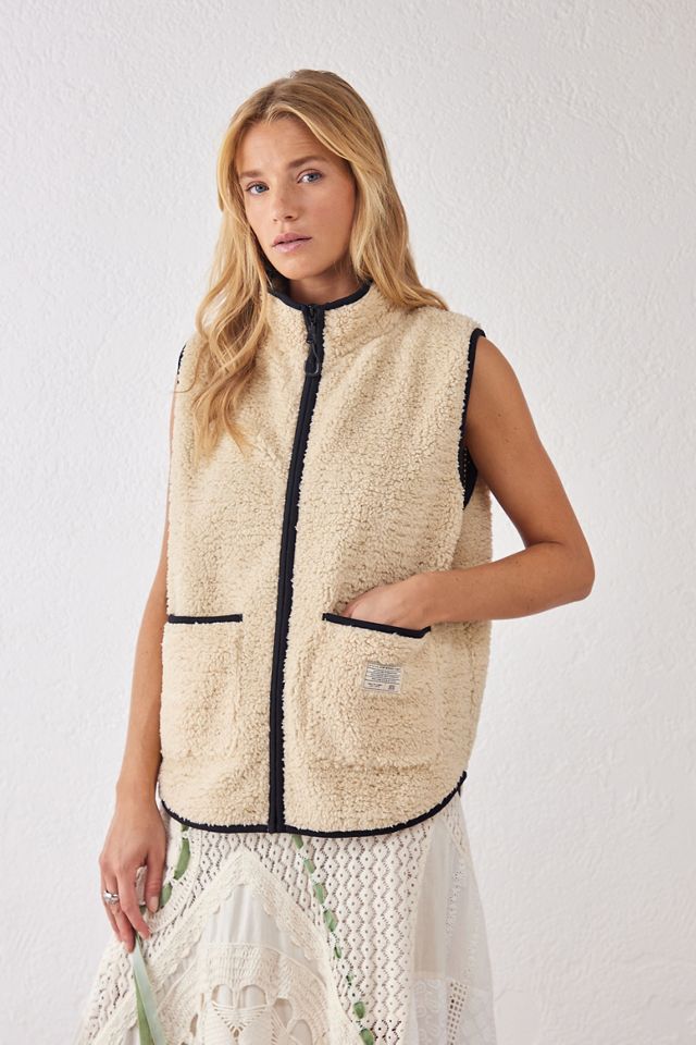 Gilet en polaire crème BDG #1