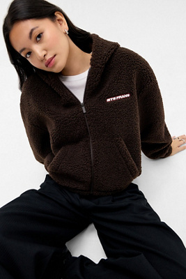 Iets frans. Sweat à capuche zippé en peluche taille: XS - iets frans... - Modalova