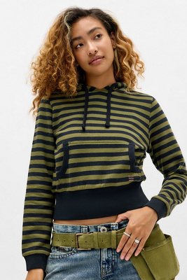 BDG Kurt Stripe Shrunken Hoodie Product Page