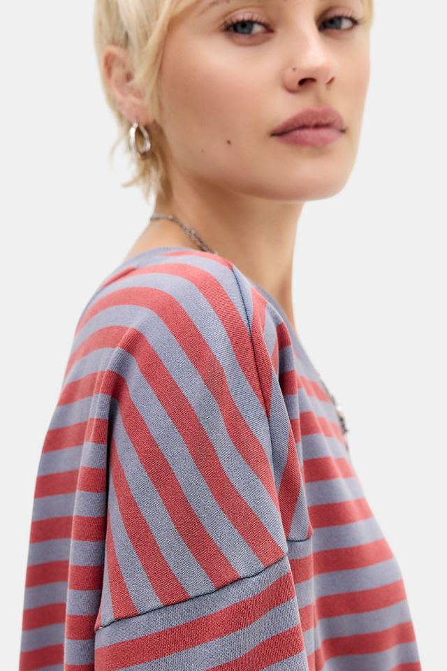 BDG Kurt Gestreiftes Schulterfrei-Sweatshirt #1