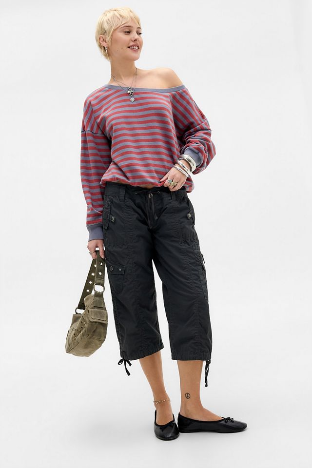 BDG Kurt Gestreiftes Schulterfrei-Sweatshirt #2