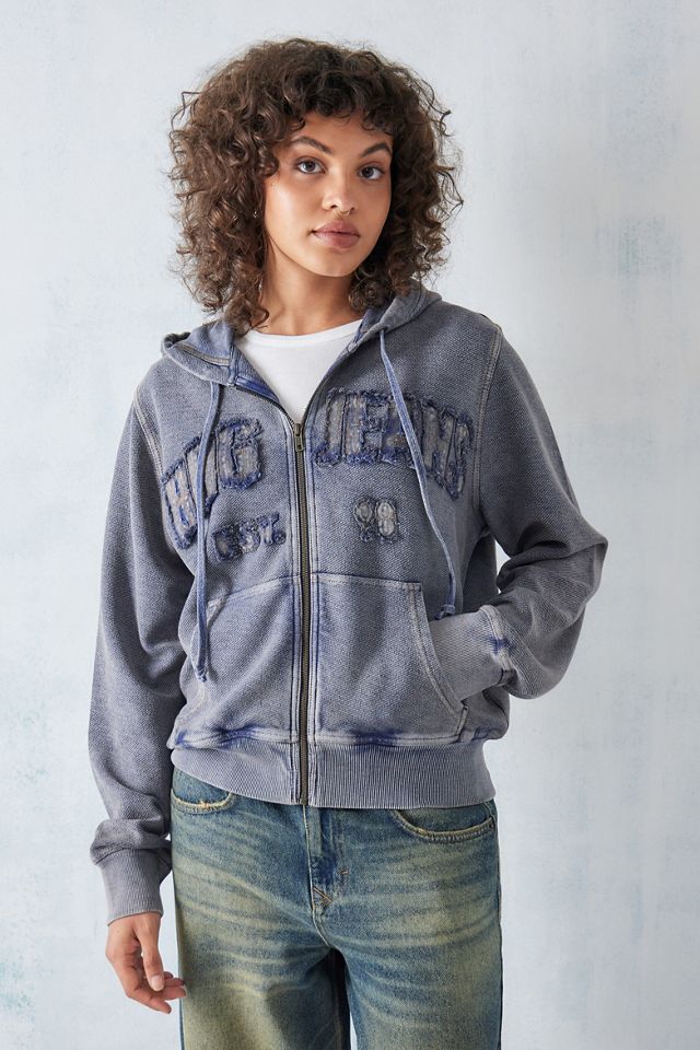 Sudadera con Capucha y Cremallera BDG con Logo de Aplique Desgastado #1