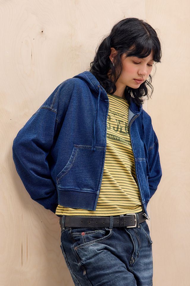 BDG Indigo Einfacher Kapuzenpullover #1