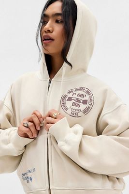 Sweat à capuche Ivory Stamp BDG