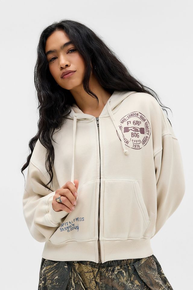 Felpa con cappuccio Ivory Stamp BDG #3