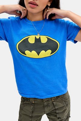T-shirt Grafica Rilassata con Logo UO Batman