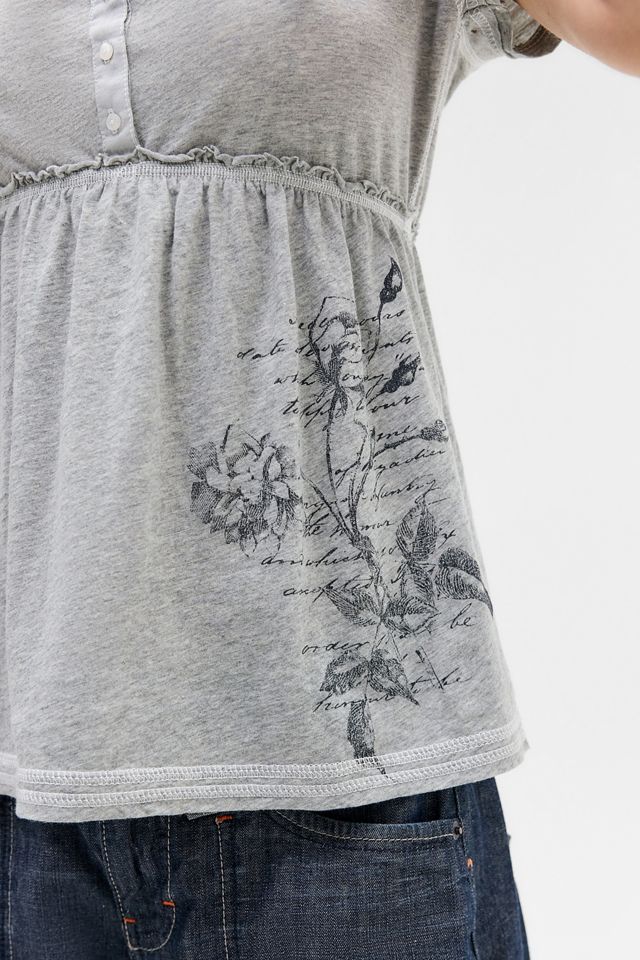 BDG Brittney Graphic Babydoll Top #2